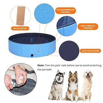 Portable PJZP Dog Pool for Pets - Foldable & Durable