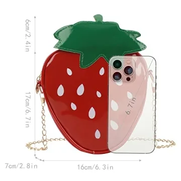 Cute Mini Strawberry Purse Leather Shoulder Bag