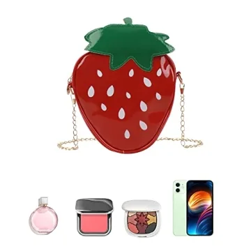 Cute Mini Strawberry Purse Leather Shoulder Bag