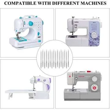 PECULA Sewing Machine Needles, 50 Count, Universal Regular Point for Singer, Brother, Janome, Varmax, Sizes HAX1 65/9, 75/11, 90/14, 100/16, 110/18