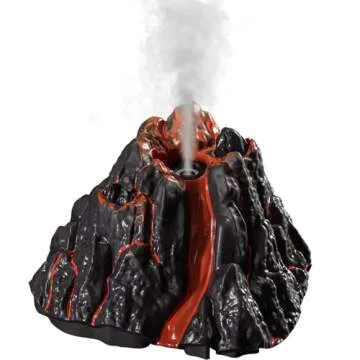 TEMI Large Volcano Set with 9 Toddlers Dinosaur Action Figures for Kids 2 3 4 5 6 7 Years, Simulated Volcanic Eruptions with Sound, Volcano Can Store Dinos, Gifts for Toddlers Boys and Girls