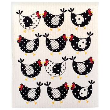 DII Swedish Dishcloths - Reusable Kitchen & Cleaning, Eco-Friendly, 3 Piece Set with Vibrant Pattern...