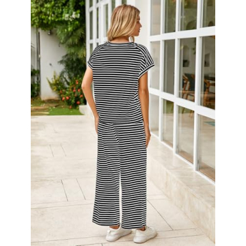 Glamaker Summer 2025 Striped Two Piece Set for Women