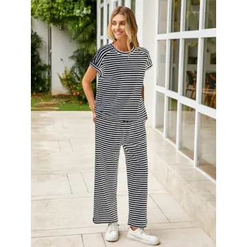 Glamaker Summer 2025 Striped Two Piece Set for Women