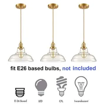 Stylish CLAXY Industrial Brass Pendant Light for Homes