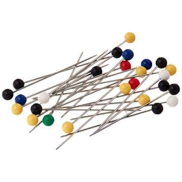 Dritz 31 Color Ball Pins, Long, 1-1/2-Inch (75-Count), package may vary