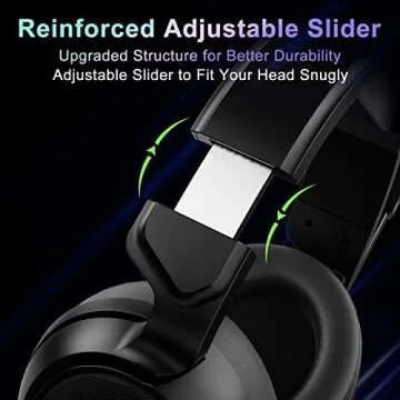 Jeecoo V20U USB Pro Gaming Headset for PC - 7.1 Surround Sound Headphones with Noise Cancelling Microphone- Memory Foam Ear Pads for Laptop Computers