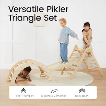 Tiny Land Pikler Triangle Set for Kid's Indoor Playground