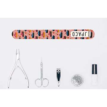 Colorful JPACO Nail Files Set - 120/240 Grit for All Nails