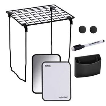 LockerMate 7-Piece Locker Organizer Kit for School