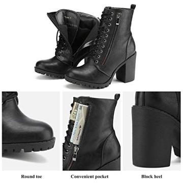 Stylish Combat Ankle Boots for Women - Dream Pairs