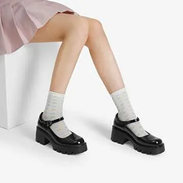 Stylish DREAM PAIRS Chunky Mary Jane Pumps for Women
