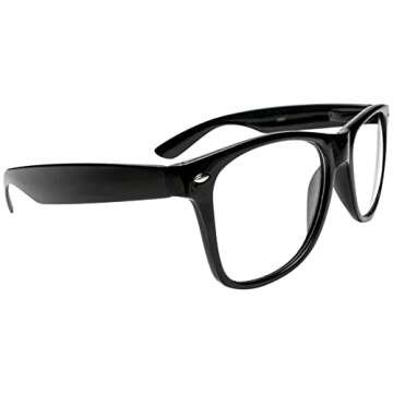 Kangaroo Fake Glasses, Retro Nerd Costume Glasses, Superhero Costume, Hipster Eyeglasses Clear Lense...