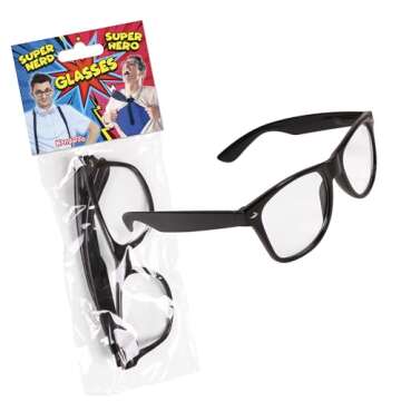 Kangaroo Fake Glasses, Retro Nerd Costume Glasses, Superhero Costume, Hipster Eyeglasses Clear Lense, Nerd Glasses, Clear Non Prescription Glasses, Clear Lens Glasses for Men, Fake Glasses Men & Women