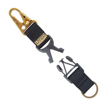 DYZD Single Buckles Tactical Gear Keychain Clip 100% Nylon Belt Key Chain Tactical Key Holder Quick ...
