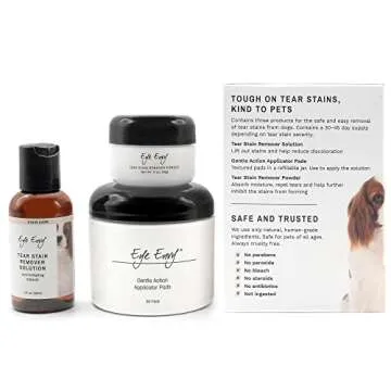 Eye Envy Dog Tear Stain Remover Starter Kit. 100% Natural, Safe. Contains: Stain Solution, Applicato...