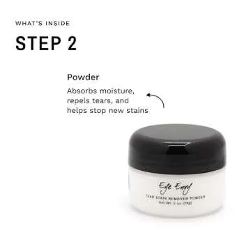 Eye Envy Dog Tear Stain Remover Starter Kit. 100% Natural, Safe. Contains: Stain Solution, Applicator Pads, and Stain Powder. Tear Stain Treatment Kit. Lasts 30-45 Days. Made in USA