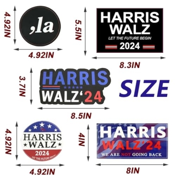 Kamala Harris 2024 Stickers - 10 Packs for Supporters