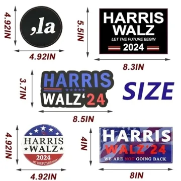 Kamala Harris 2024 Stickers - 10 Packs for Supporters