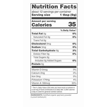 Navitas Organics Goji Powder, 4oz. Bag, 12 Servings — Organic, Non-GMO, Sun-Dried, Sulfite-Free