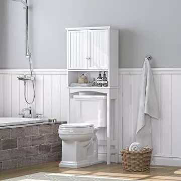 UTEX Over The Toilet Storage Cabinet with Adjustable Shelves
