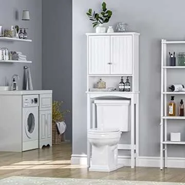 UTEX Over The Toilet Storage Cabinet with Adjustable Shelves