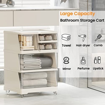 Vacane 4 Drawer Rolling Storage Cart for Home & Office