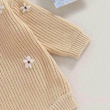 Cute Newborn Baby Girl Sweater Romper - Fashionable & Comfy