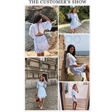 Dokotoo Women's Casual Floral Mini Dress for Summer