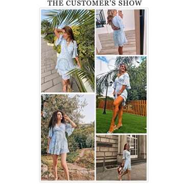 Dokotoo Women's Casual Floral Mini Dress for Summer