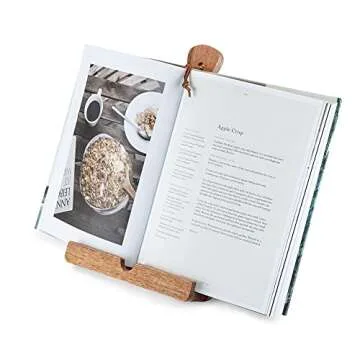 Twine Acacia Wood Cookbook Stand Offers Rustic Charm