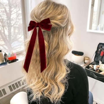 Stylish 6PCS Velvet Hair Bows for Girls and Women