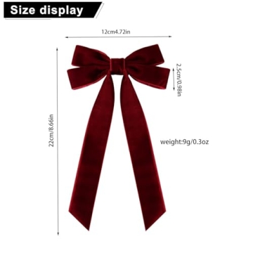 Stylish 6PCS Velvet Hair Bows for Girls and Women