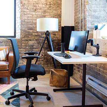 Ergotron – LX Premium Monitor Arm, Single Monitor Desk Mount – fits Flat Curved Ultrawide Comput...