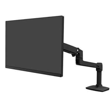 Ergotron – LX Premium Monitor Arm, Single Monitor Desk Mount – fits Flat Curved Ultrawide Computer Monitors up to 34 Inches, 7 to 25 lbs, VESA 75x75mm or 100x100mm – Matte Black