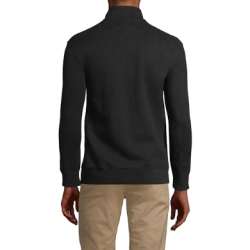 Lands' End Men's Bedford Rib Quarter Zip Cotton Sweater