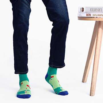 Moyel Golf Gifts for Men - Funky Crew Socks for Fun Style