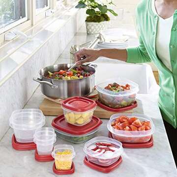 Rubbermaid Easy Find Lids Food Storage Set 42 Pieces