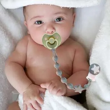 Silicone Pacifier Clips for Babies, Stylish & Safe Hold