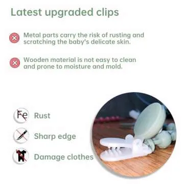 Silicone Pacifier Clips for Babies, Stylish & Safe Hold