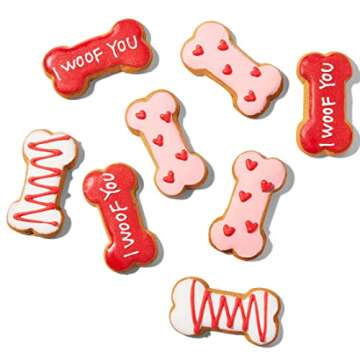 Thoughtfully Pets, Puppy Love Gourmet Dog Cookie Gift Set, Ginger Flavored Crunchy Dog Treats in Bon...