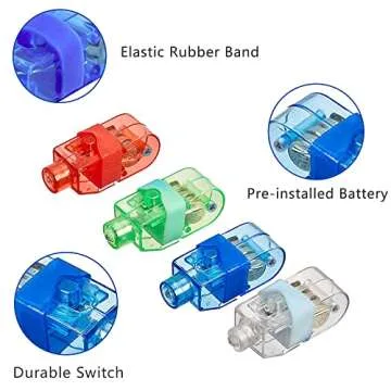 Novelty Place 80Pcs LED Party Finger Lights for Kids, LED Finger Flashlight Light Up Finger Ring Toys for Party Favor, Halloween, Raves, Concert Shows