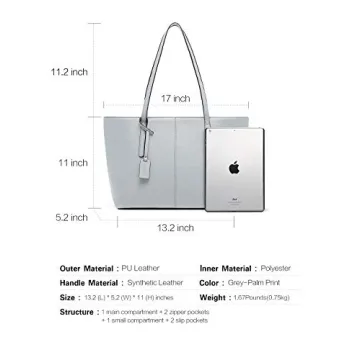 Telena Women's PU Leather Handbag for Work and Travel