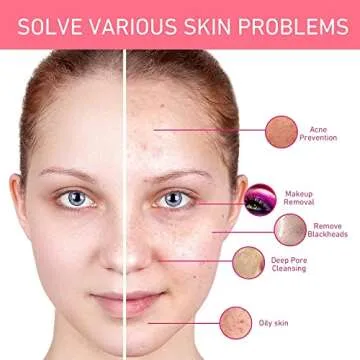 Facial Cleansing Brush, Face Scrub Brush for Men & Women, Rechargeable Face Brushes for Cleansing and Exfoliating, Electric Face Scrubber Cleanser Brush for Deep Cleansing