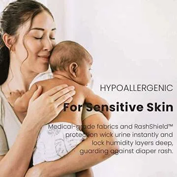 PARASOL Clear+Dry Disposable Diapers | RashShield Protection, Leakproof Design, Hypoallergenic Diaper Set | Size 3 (16-28 lbs) 64 Count