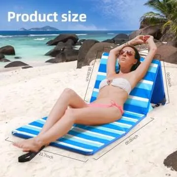 LOTTAFUN Lightweight Portable Beach Chair for Comfort