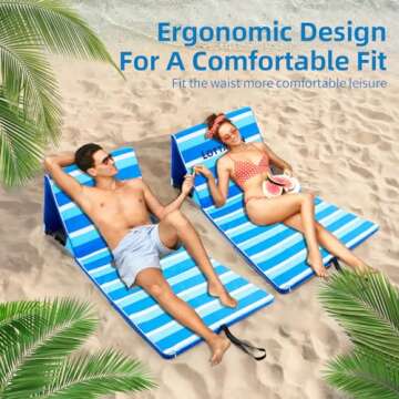 LOTTAFUN Lightweight Portable Beach Chair for Comfort