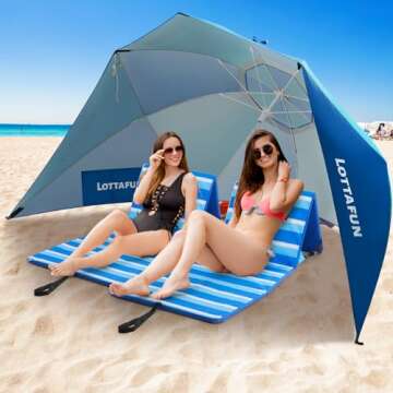 LOTTAFUN Lightweight Portable Beach Chair for Comfort