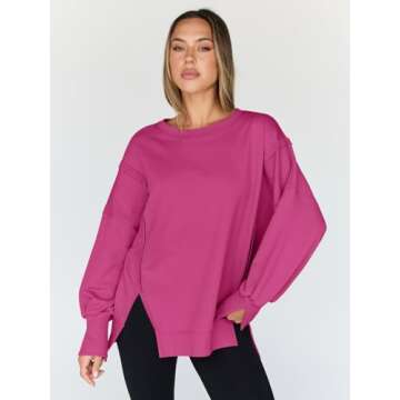 Trendy Queen Womens Oversized Sweatshirts Hoodies Crewneck Shirts Fall Outfits Teen Girls Y2k Winter...