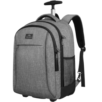 Versatile MATEIN Rolling Backpack with Wheels for Work and Travel